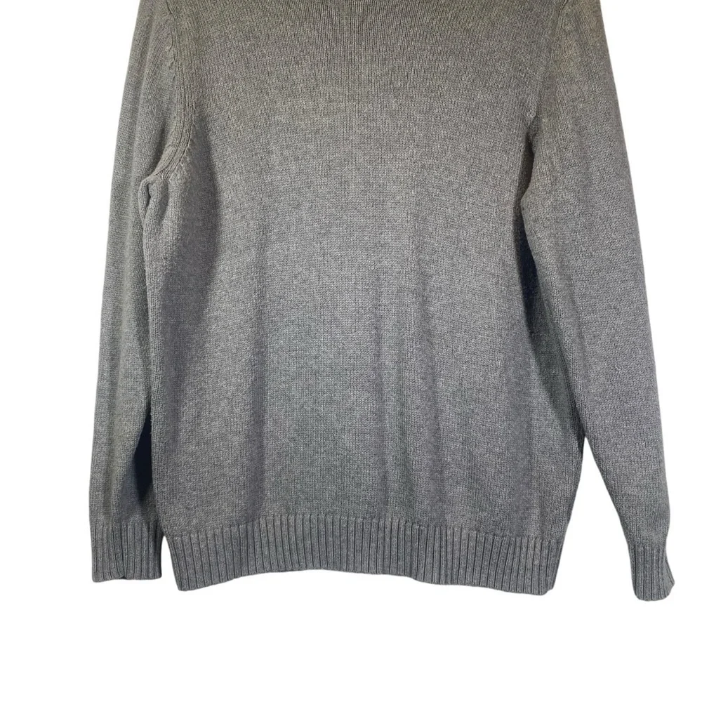 Croft & Barrow Men's size Large Gray crew neck knit sweater long sleeve pull on